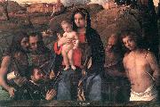 BELLINI, Giovanni, Madonna and Child with Four Saints and Donator